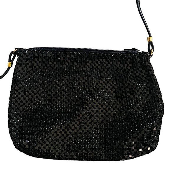 Whiting & Davis Black Mesh Crossbody Shoulder Bag - Picture 4 of 10